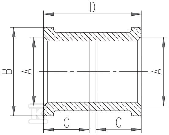 Brass sleeve 1/2" chrome - M02C