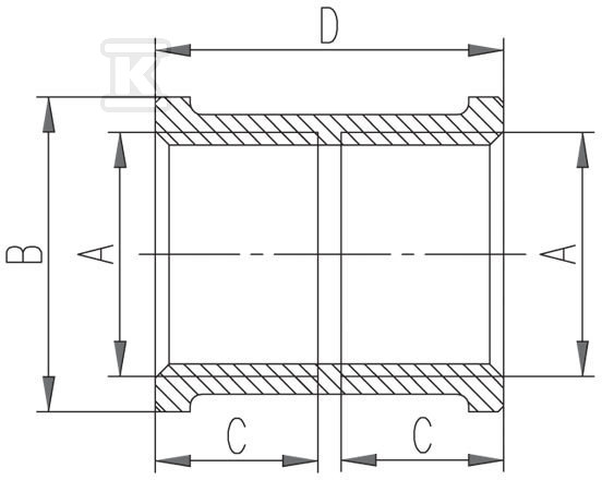 Brass sleeve 3/8" chrome - M01C