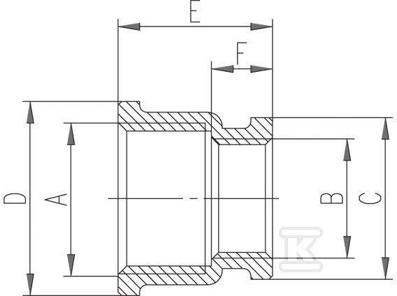 Mufa redukcyjna mosiężna 1/2"x3/8" - M08C