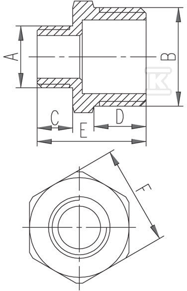 Nypel redukcyjny mosiężny 1/2"x3/8" - N11C