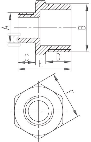 Nypel redukcyjny mosiężny 3/4"x1/2" - N10C