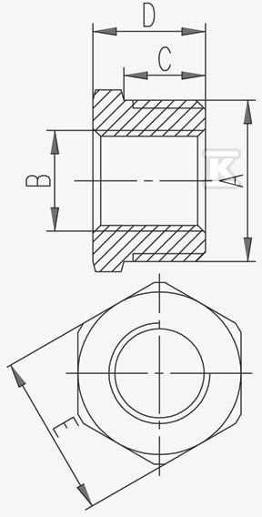 Redukcja mosiężna 1/2"x3/8" chrom - R02C