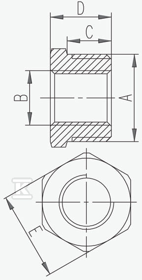 Redukcja mosiężna 3/4"1/2" chrom - R03C
