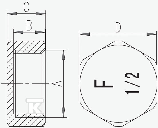 Zaślepka 3/4" mosiężna chrom - ZAS3C