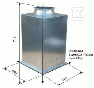 Steel damping base PTS 200, galvanized - UNIWERSAL77