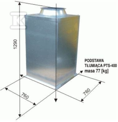 Steel damping base PTS 400, galvanized - UNIWERSAL80