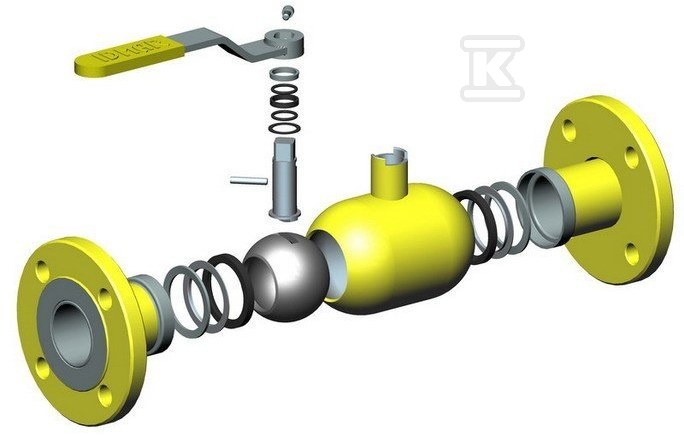 Zawór kulowy gaz DN 100 WKP 2a 2.5 MPa - APA10000025160