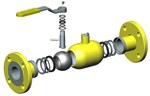 Zawór kulowy gaz DN 100 WKP 2a 2.5 MPa