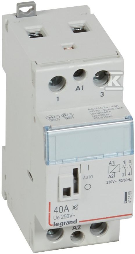 Contactor modular SM 340 40A 230V 2NO - 412559