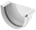 Right end cap 75 mm /System 75 white