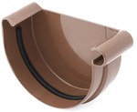 Right end cap 75 mm /System 75 brown