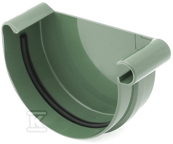 Right end cap 75 mm /System 75 green - 60-085