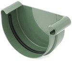 Right end cap 75 mm /System 75 green