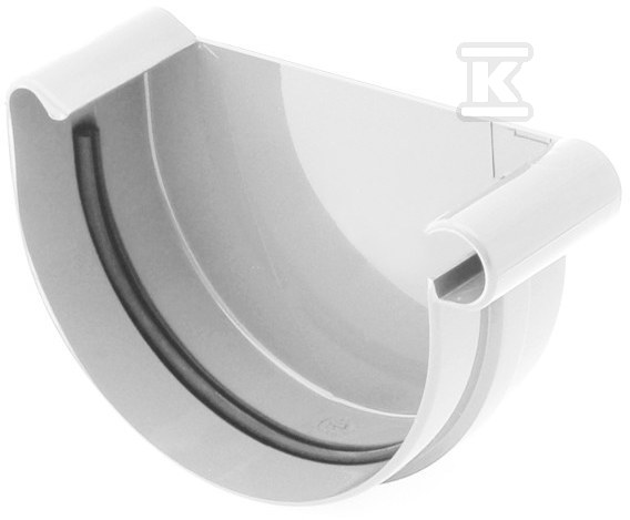 Right end cap 100 mm /System 100 white - 61-081