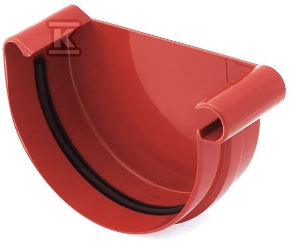 Right end cap 125 mm /System 125 red - 62-083