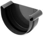 Right end cap 125 mm /System 125 black