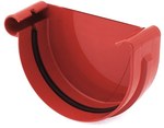 Left end cap 125 mm /System 125 red