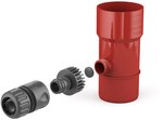 Rainwater reclaimer 90mm /System 100,125 red