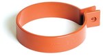 Metal clamp 90 mm, brick red