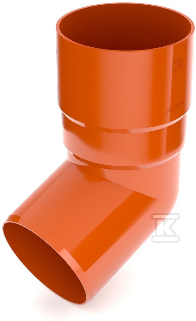 90 mm elbow /System 125 brick red - 62-146