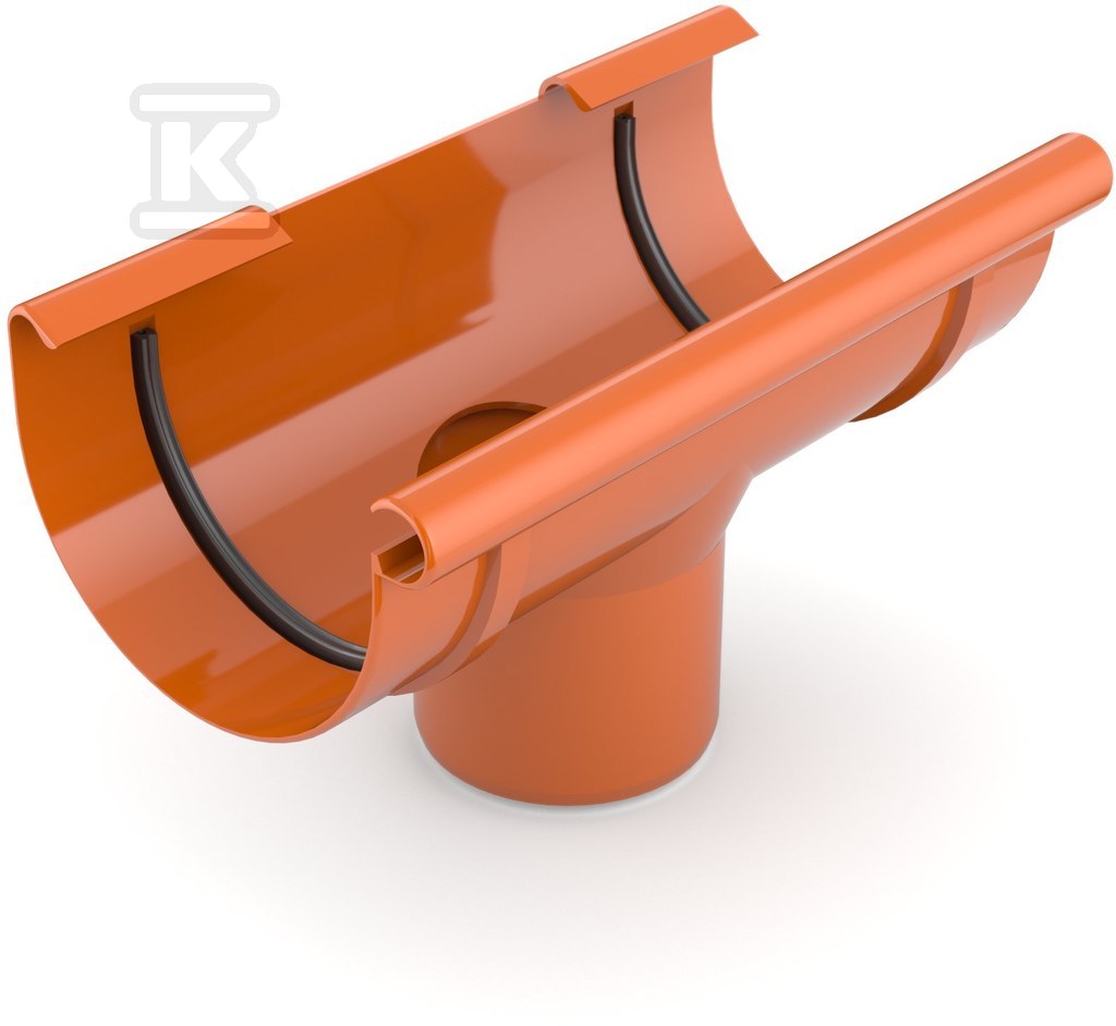 75 mm drain funnel /System 75 brick red - 60-046