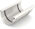 Gutter connector 125 mm /System 125 white