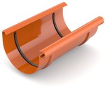 Gutter connector 125 mm /System 125 brick red