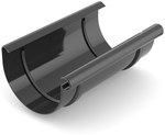 Gutter connector 125 mm /System 125 black