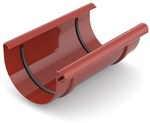 Gutter connector 125 mm /System 125 red