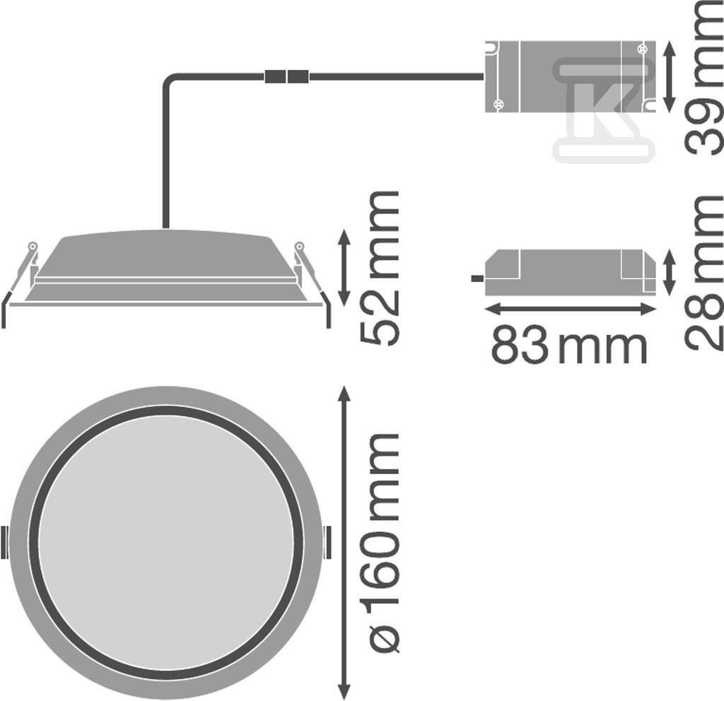 Oprawa LED DOWNLIGHT ALU DALI 150mm 14W - 4058075202658