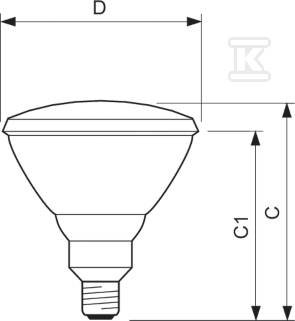 Żarówka (promiennik podczerwieni) PAR- - 923801344209