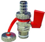 Nickel-plated drain valve for filling and emptying the KFE installation 1/2"