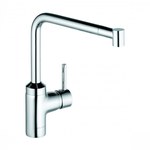 L-INE Single lever sink mixer DN 10 handle simple installation one-hole ceramic head with hot water outlet limiter chrome