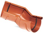 External corner 125 mm multi-plane /System 125 brick red