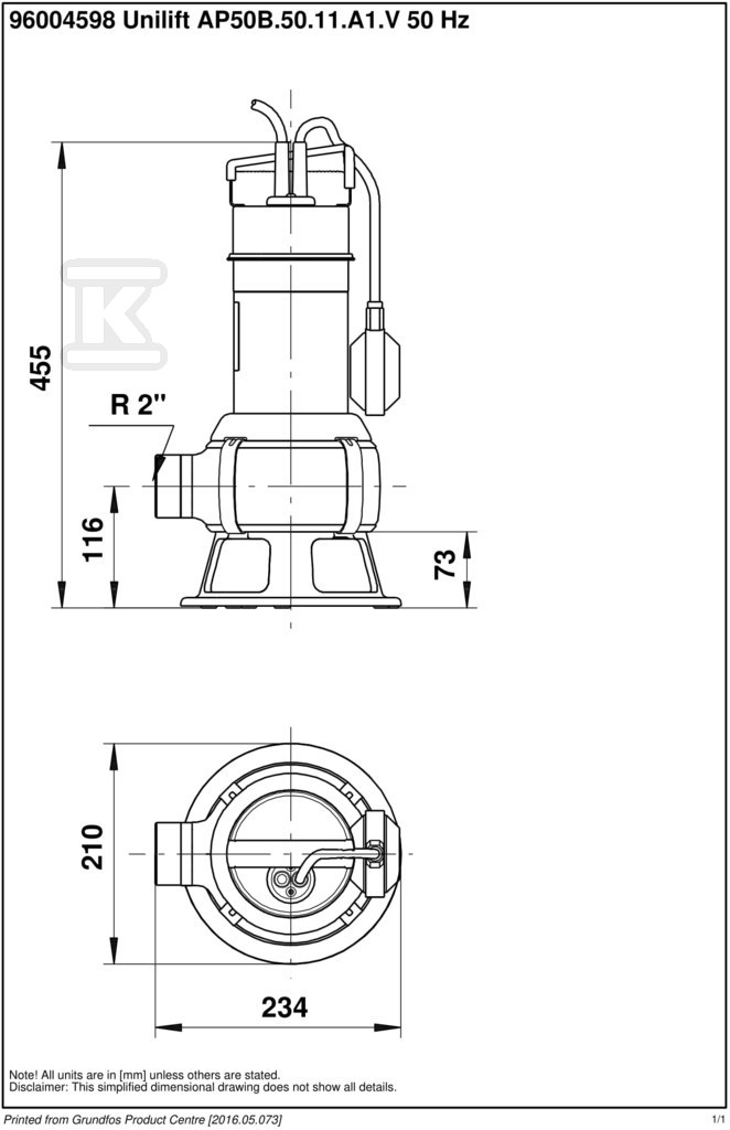 Pompa submersibila pentru apa murdara - 96004598