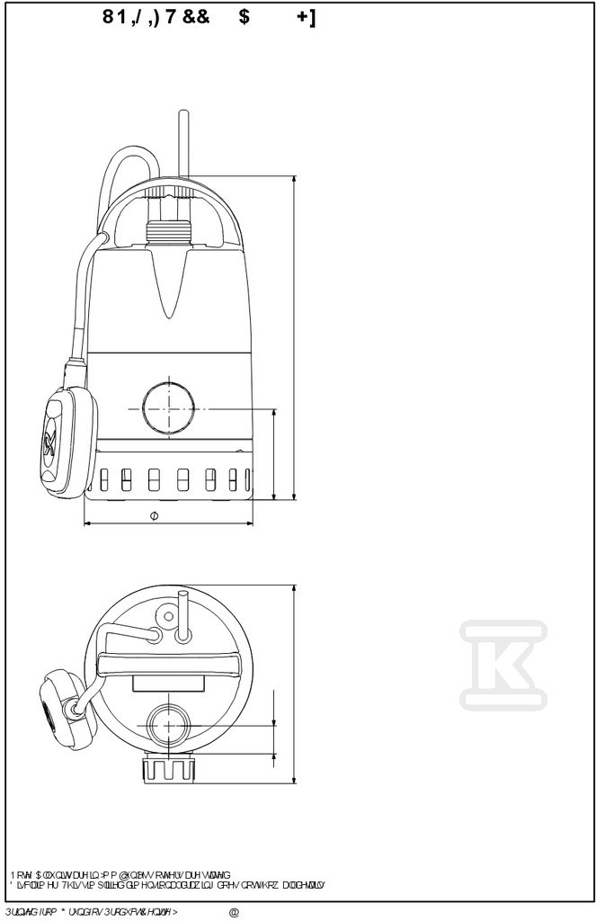 Submersible pump for waste water / - 96280968