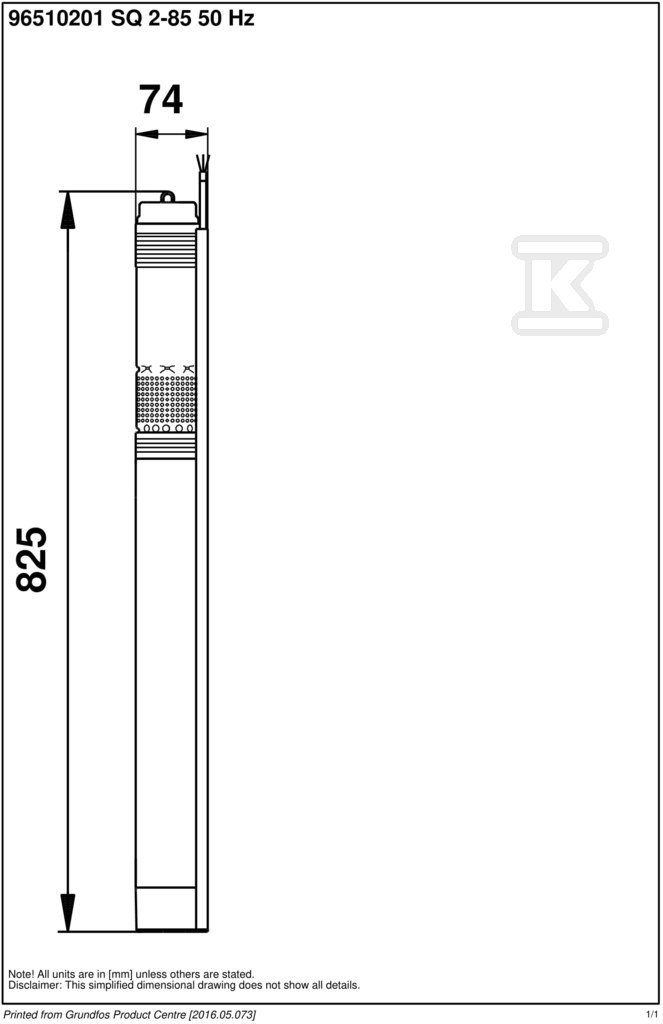 Potopna pumpa SK 2-85 1.15kV 1x230V - 96510201