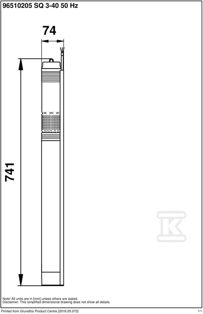 Ponorné čerpadlo SQ3-40 - 96510205