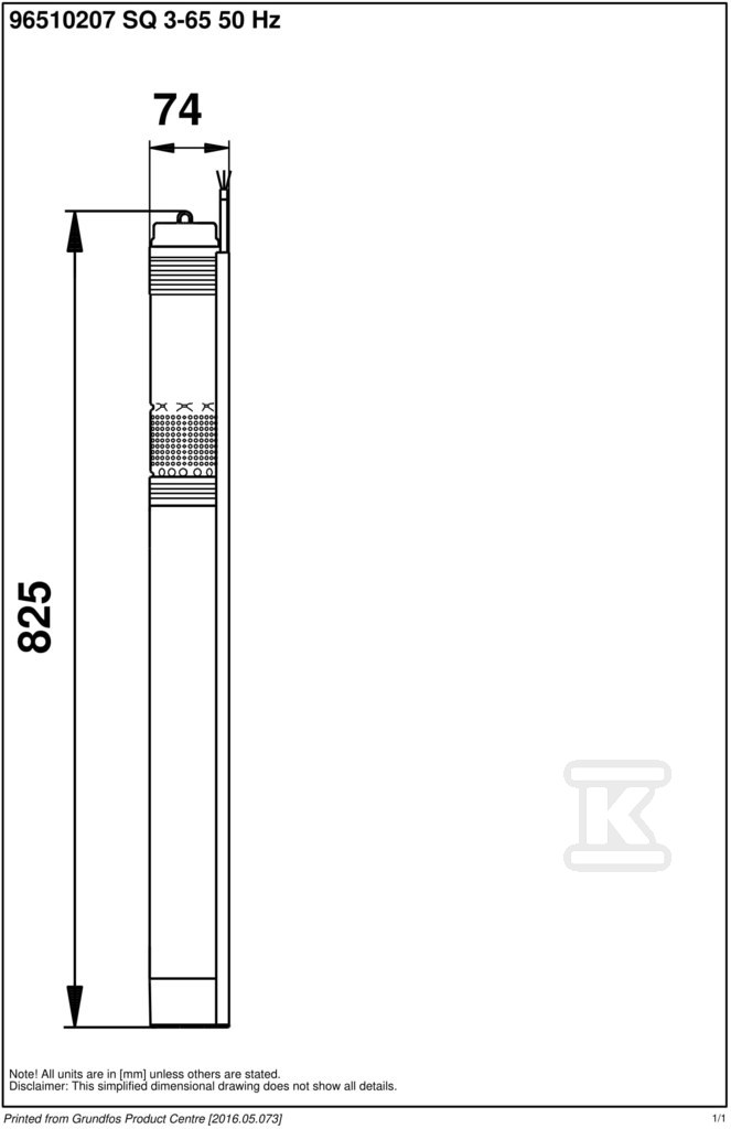 Tauchpumpe SQ 3-65 1,15kW 230V 50/60Hz - 96510207