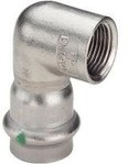 90 ° elbow with SC 15 x 1/2" stainless steel - stainless / polished, model 23142 Sanpress