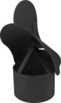 Strażak czarny 2mm fi 250mm