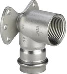 Wall connector with SC 15 x 1/2" stainless steel - stainless / polished, model 23255 Sanpress