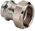 Coupling with SC 42 x 2 "stainless steel - stainless / polished, model 2363 Sanpress