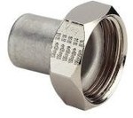 Coupling 15 x 3/4" stainless steel - stainless / polished, model 2364 Sanpress