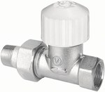 Straight thermostatic valve VECTOR nickel-plated with a movable diaphragm FP10 type ZT22