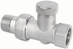 Straight return radiator valve VECTOR nickel plated 1/2" type ZO-P-15