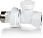 Straight return radiator valve VECTOR 1/2" type ZO-P-15 white