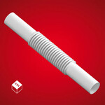 Złączka Elastyczna (ZCL) PVC-U Biała 18 - 5 sztuk (20 kpl./op)