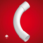 Złączka kątowa sztywna (ZKS) PVC-U Biała 32 (15 szt/op.)