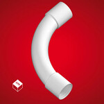 Złączka kątowa sztywna (ZKS) PVC-U Biała 25 (1 szt/op.)